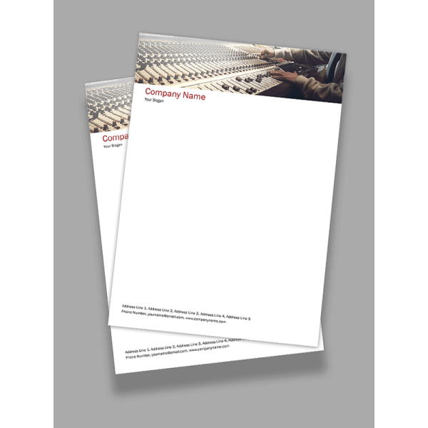 Musician Letterhead Design