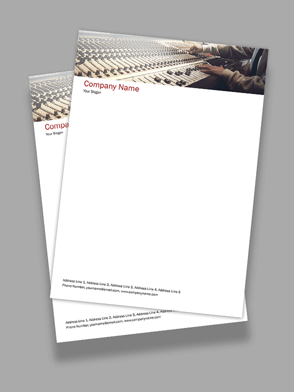 Musician Letterhead Design
