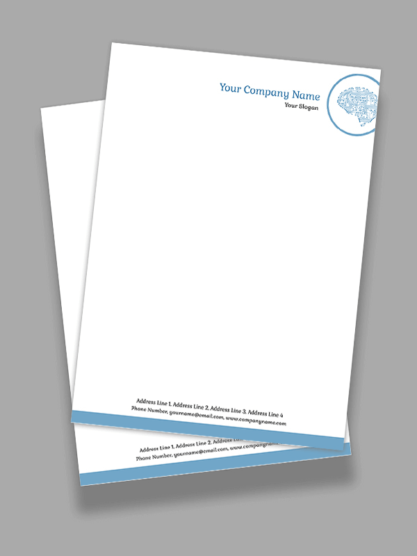 Computer Spare parts Letterhead Design