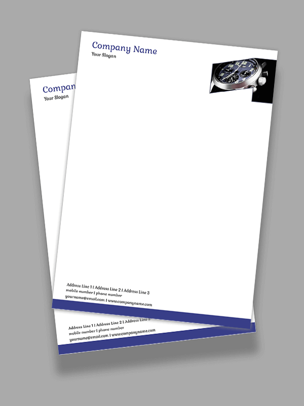 Watch Shop Letterhead Design