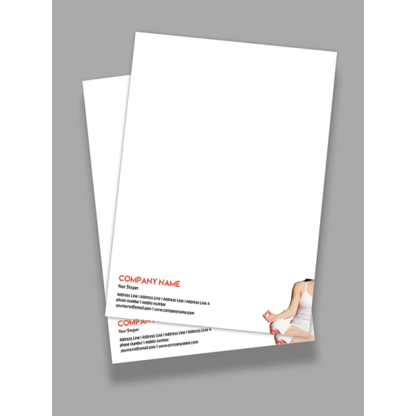 Yoga Trainer Letterhead Design