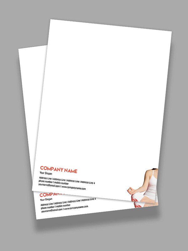 Yoga Trainer Letterhead Design