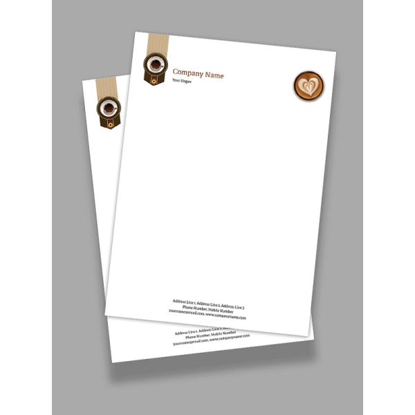 Coffee Shop Letterhead