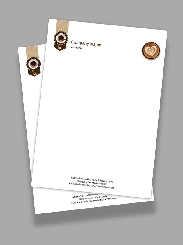 Coffee Shop Letterhead
