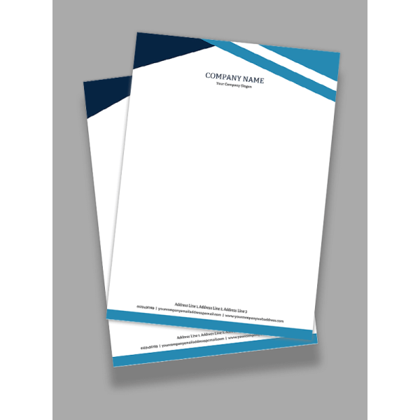 Blue Letterhead