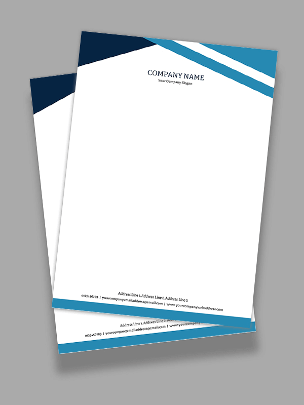 Blue Letterhead