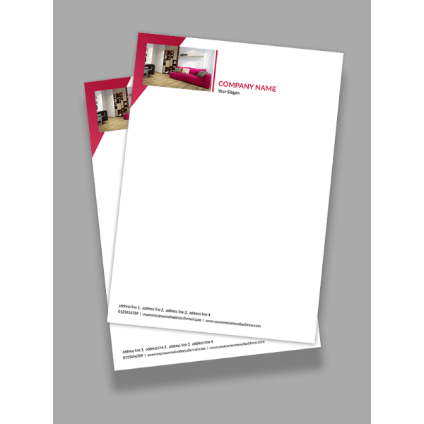 Purple Letterhead
