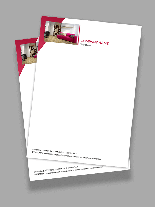 Purple Letterhead