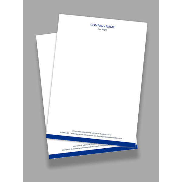 Dark Blue Letterhead