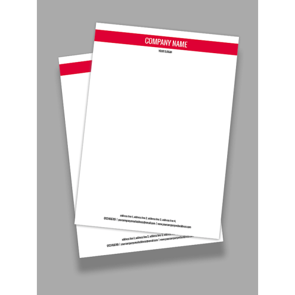 Red And White Letterhead