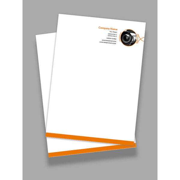Orange Letterhead