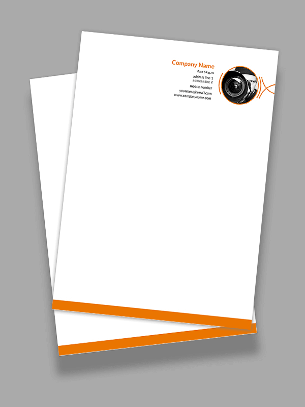 Orange Letterhead