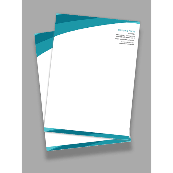 Aqua Letterhead