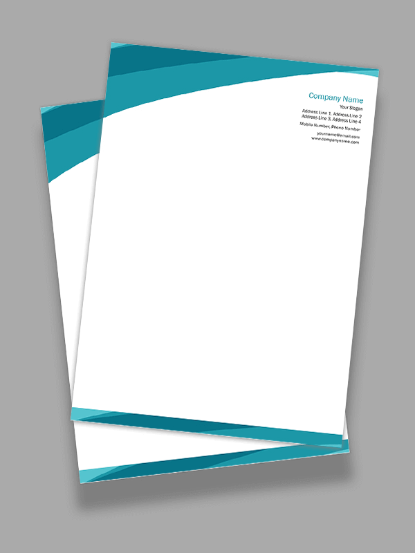 Aqua Letterhead