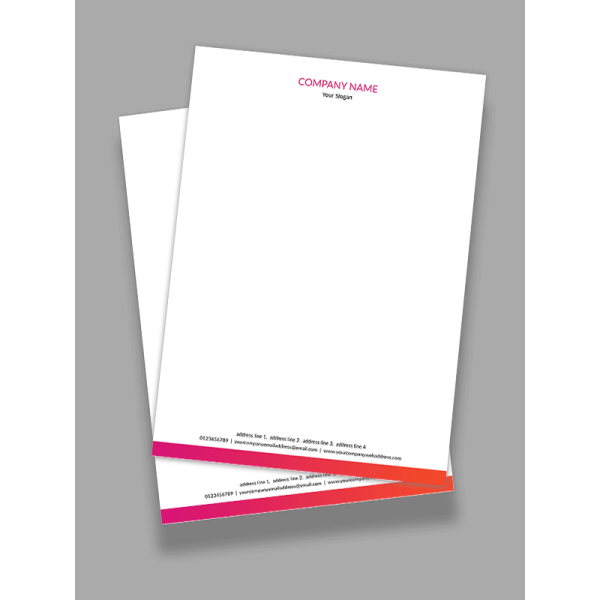 Premium Pink Letterhead