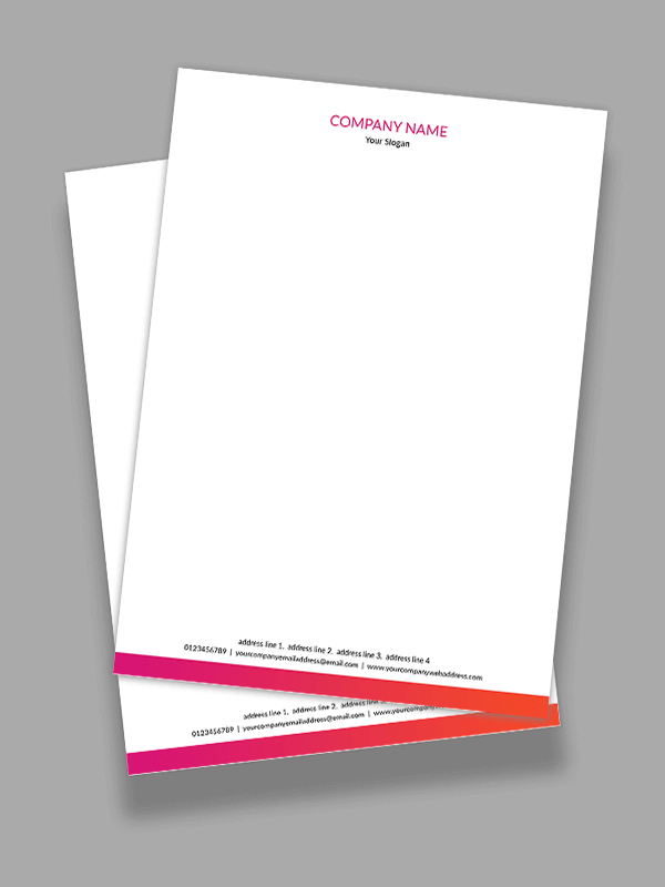 Premium Pink Letterhead