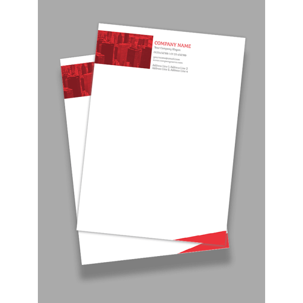 Red And White Letterhead