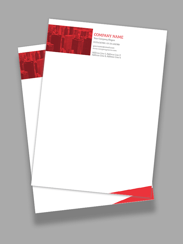 Red And White Letterhead