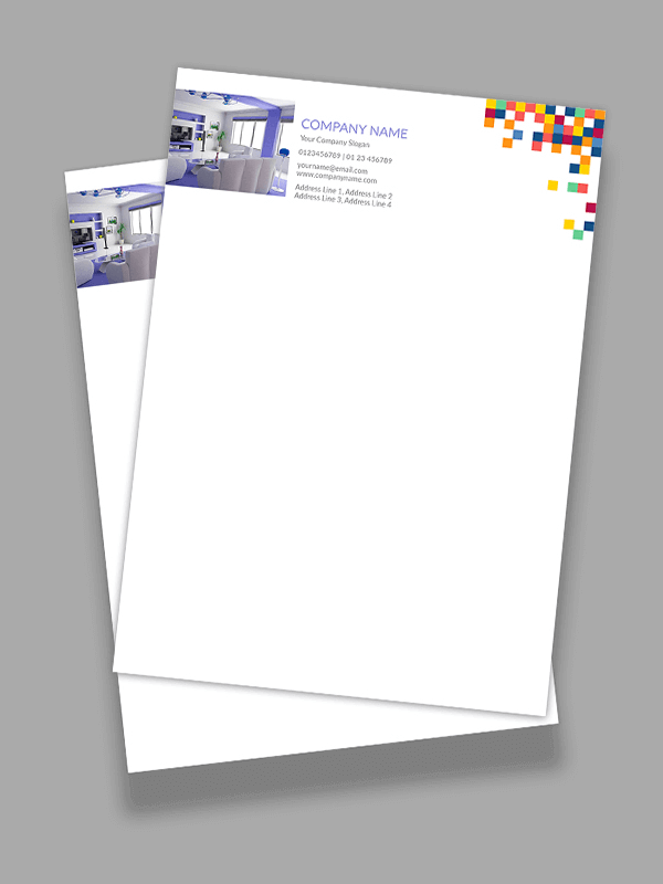 Coloful Pattern Letterhead