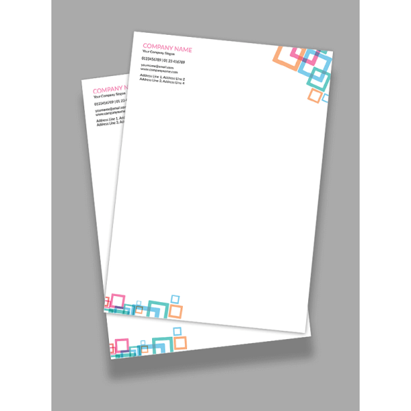 Colorful Pattern Letterhead