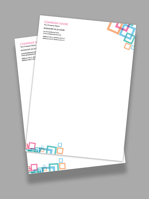 Colorful Pattern Letterhead