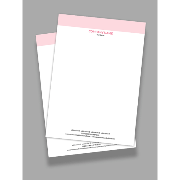 Light Pink Letterhead