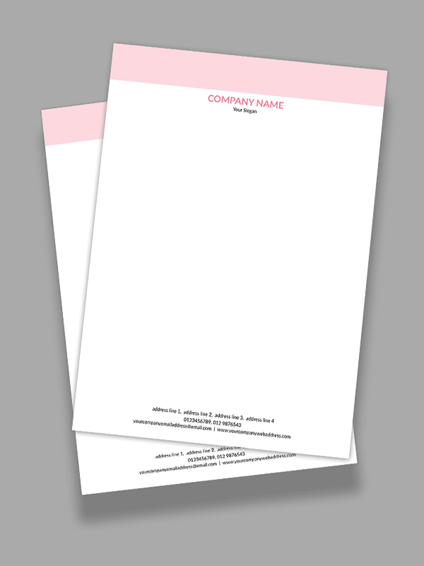 Light Pink Letterhead