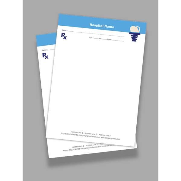 Dentist Prescription Pad Design