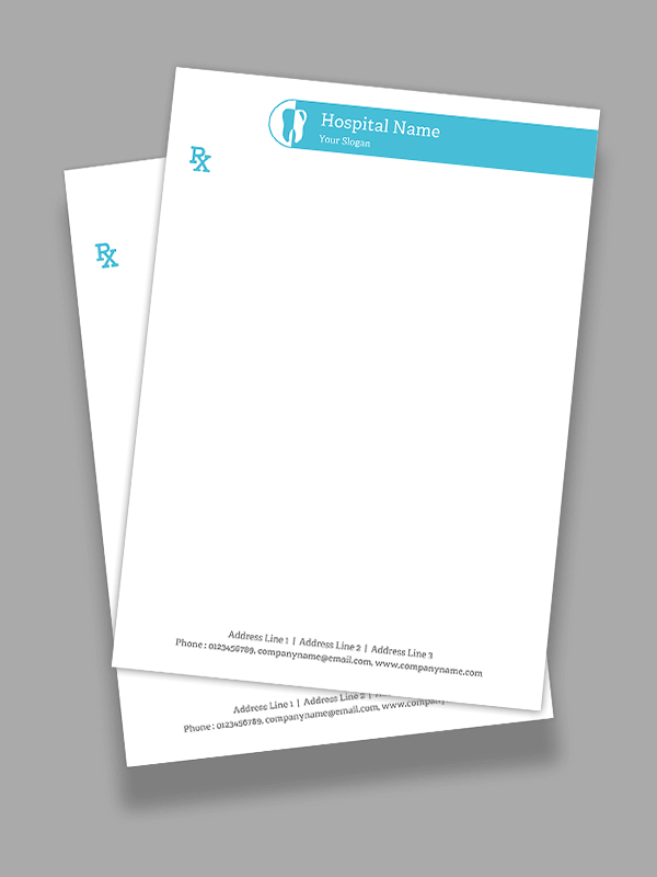 Dental Hospital Prescription Pad Design