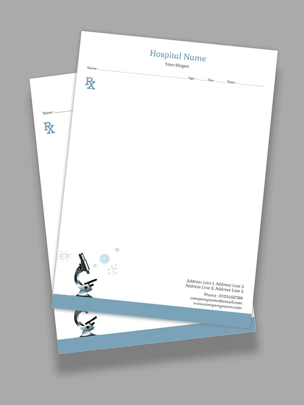 scientific Laboratory Prescription Pad Design