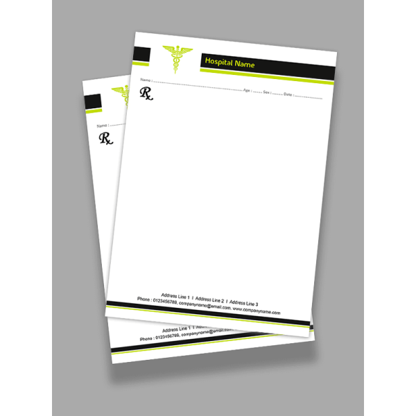 Hospital Prescription Pad Design