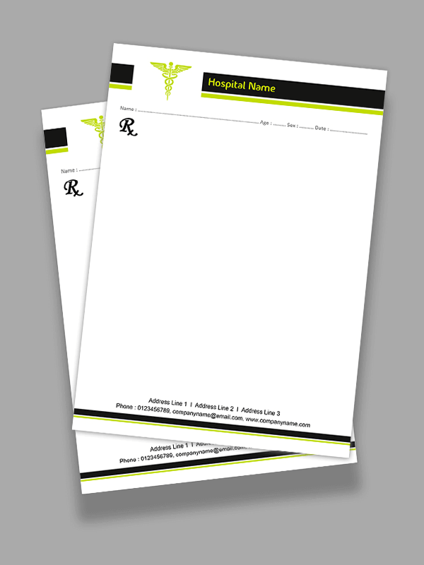Hospital Prescription Pad Design