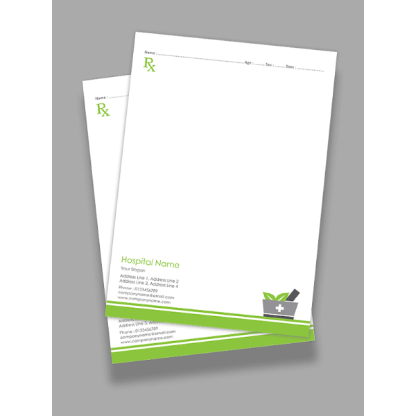 Ayurvedic Prescription Pad Design