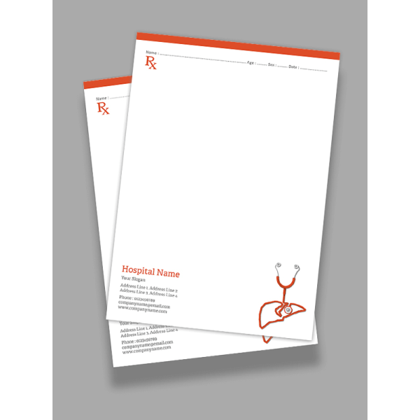 Simple Monocolor Prescription Pad Design