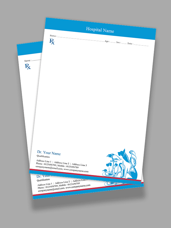 Pet care Prescription Pad Design