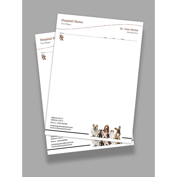 Pet care Prescription Pad Design