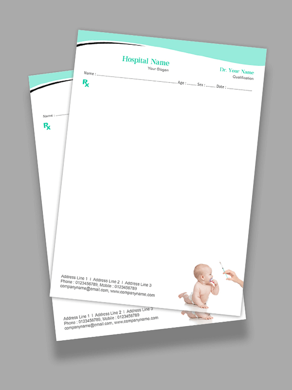 paediatrician Prescription Pad Design