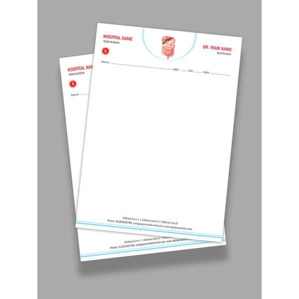 Gastroenterologist Prescription Pad Design
