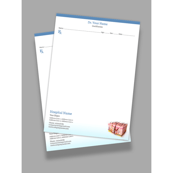 Skin Specialist Prescription Pad Design