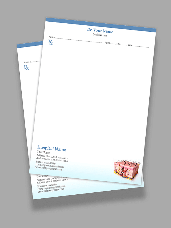 Skin Specialist Prescription Pad Design