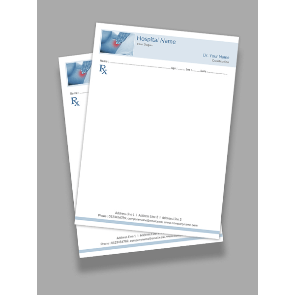 Physiotherapist Prescription Pad Design