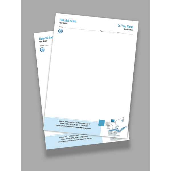 Dental Doctor Prescription Pad Design