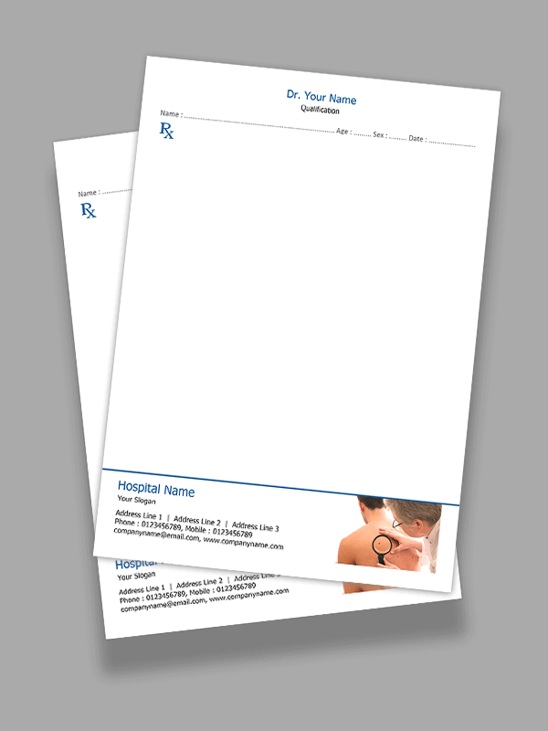 Skin Specialist Prescription Pad Design