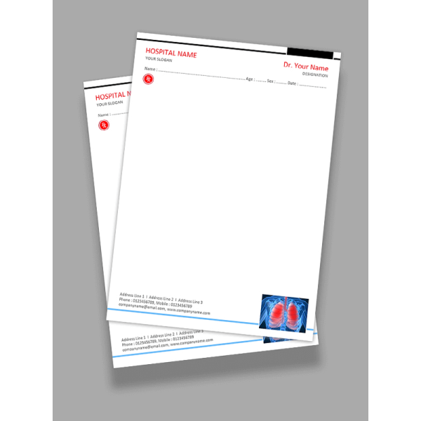 Pulmonologist Prescription Pad Design