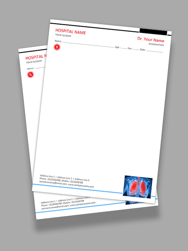 Pulmonologist Prescription Pad Design