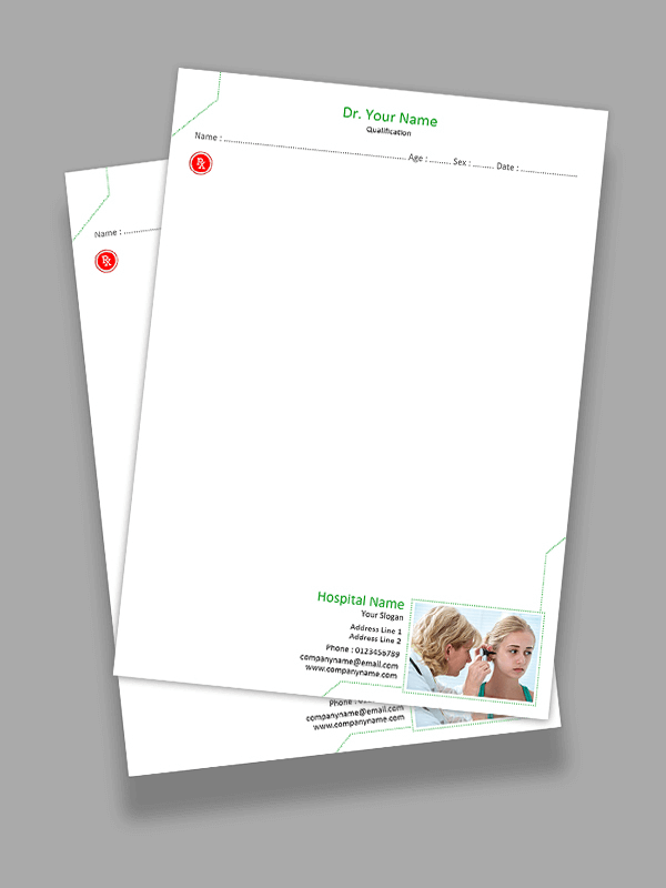 ENT Doctor Prescription Pad Design