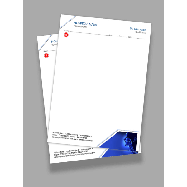ENT Doctor Prescription Pad Design