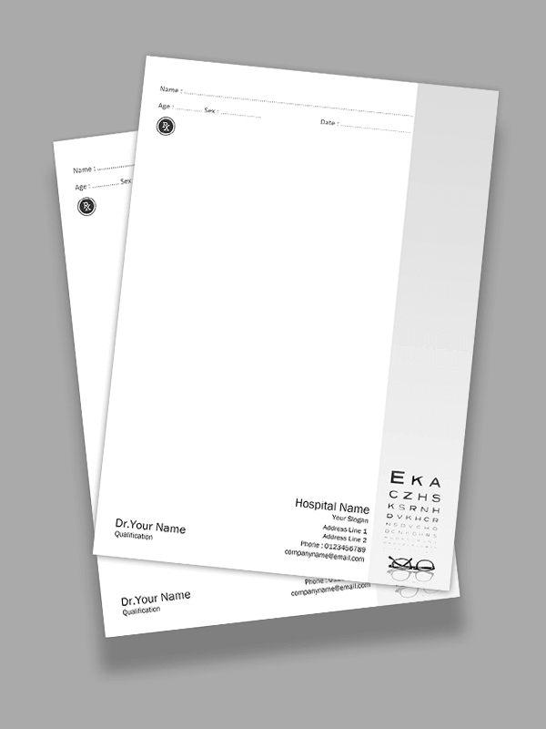 Ophthalmologist Prescription Pad Design
