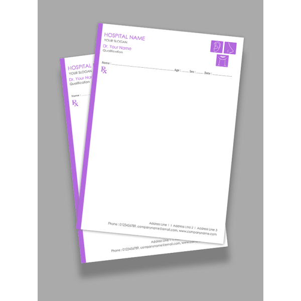 ENT Doctor Prescription Pad Design