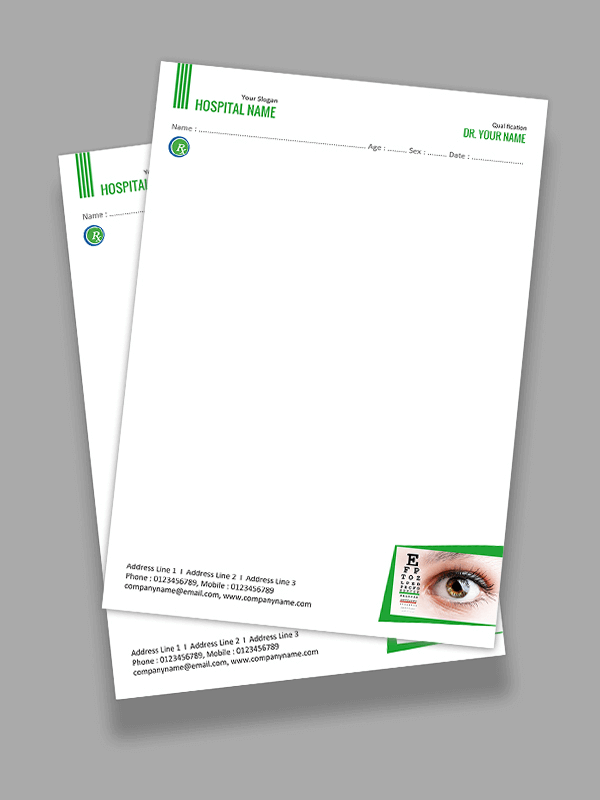Eye Doctor Prescription Pad Design